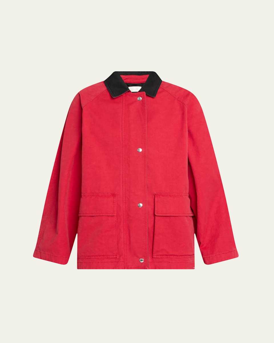 Elodianna Long-Sleeve Cotton Utility Jacket